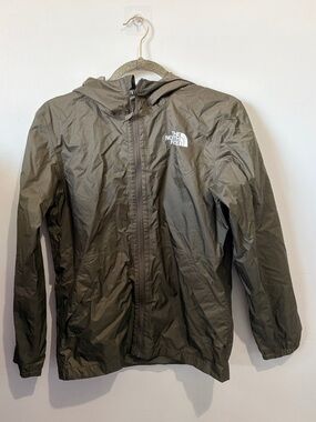 The North Face Olive Green DryVent Hooded Rain Jacket - Boys L (14/16)